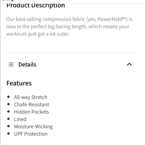 Fabletics high waisted powerhold shorts, 9 inseam - Picture 3 of 5